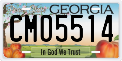 GA license plate CMO5514