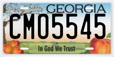 GA license plate CMO5545