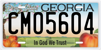 GA license plate CMO5604