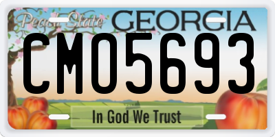GA license plate CMO5693