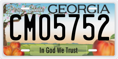 GA license plate CMO5752