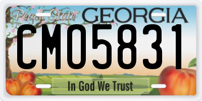 GA license plate CMO5831