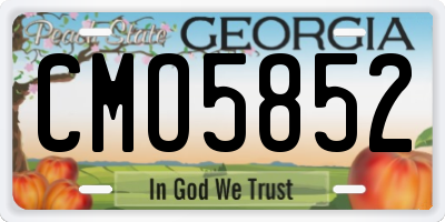 GA license plate CMO5852