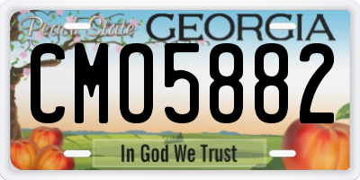 GA license plate CMO5882