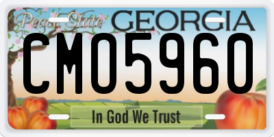 GA license plate CMO5960