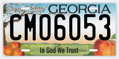 GA license plate CMO6053