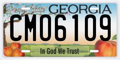 GA license plate CMO6109