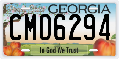 GA license plate CMO6294