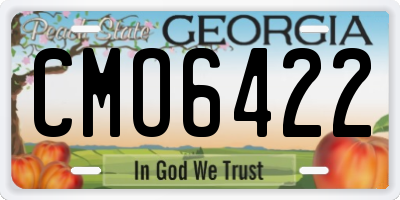 GA license plate CMO6422
