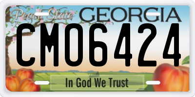 GA license plate CMO6424
