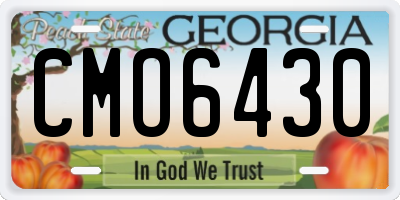 GA license plate CMO6430