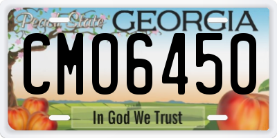 GA license plate CMO6450