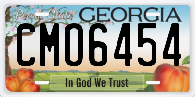 GA license plate CMO6454