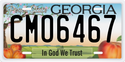GA license plate CMO6467