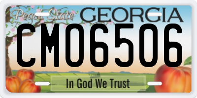 GA license plate CMO6506