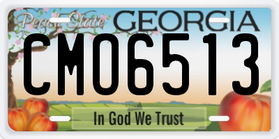GA license plate CMO6513