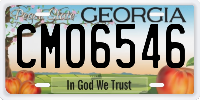 GA license plate CMO6546