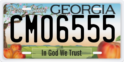 GA license plate CMO6555
