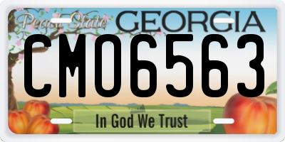 GA license plate CMO6563