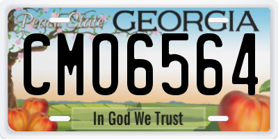 GA license plate CMO6564