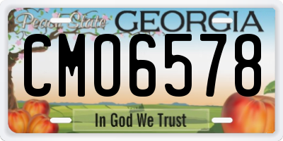 GA license plate CMO6578