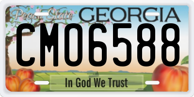 GA license plate CMO6588