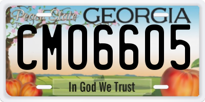 GA license plate CMO6605