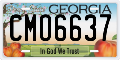 GA license plate CMO6637