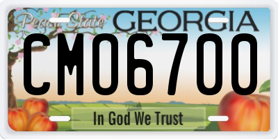 GA license plate CMO6700