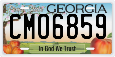 GA license plate CMO6859