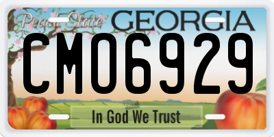 GA license plate CMO6929