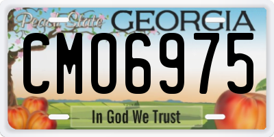 GA license plate CMO6975