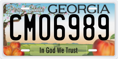 GA license plate CMO6989