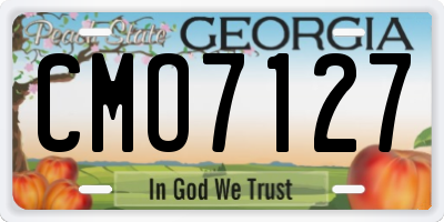 GA license plate CMO7127