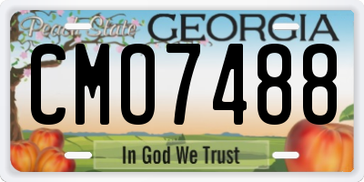 GA license plate CMO7488