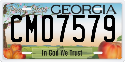 GA license plate CMO7579