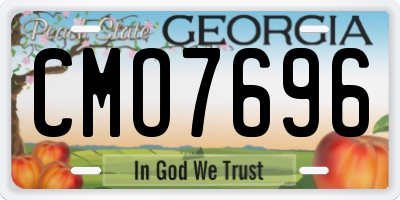 GA license plate CMO7696