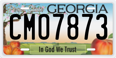 GA license plate CMO7873