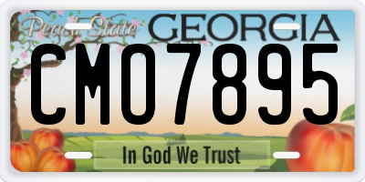 GA license plate CMO7895