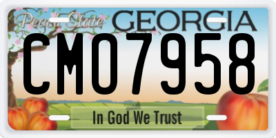 GA license plate CMO7958