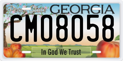 GA license plate CMO8058