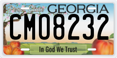 GA license plate CMO8232