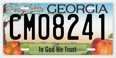 GA license plate CMO8241