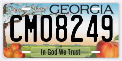 GA license plate CMO8249