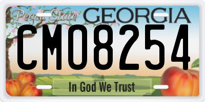 GA license plate CMO8254