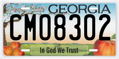 GA license plate CMO8302