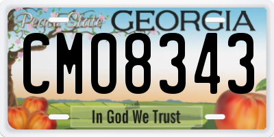 GA license plate CMO8343