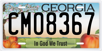 GA license plate CMO8367