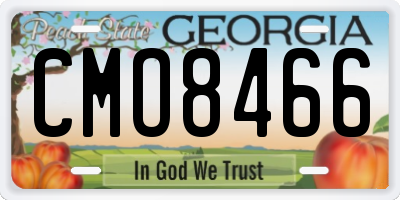 GA license plate CMO8466