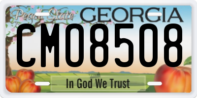 GA license plate CMO8508